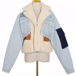 Patchwork denim jacket